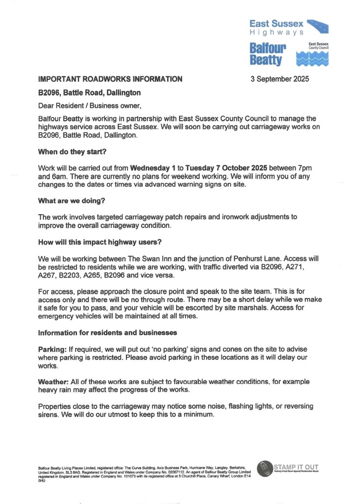 Battle Road Roadworks