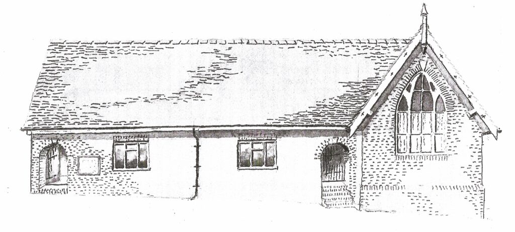 drawing of the village hall